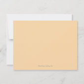 かわいいハンドラマ図解入りの、写真付きのアルパカパーソナライズされた ノートカード (裏面)