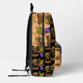 かわいいハンバーガーと犬 プリントバックパック (左)