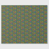 かわいいハンバーガーと犬 ラッピングペーパー (フラット)