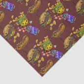 かわいいハンバーガーと犬 薄葉紙 (詳細)