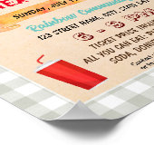 かわいいハンバーガーテーマチラシ ポスター (角)