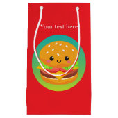 かわいいハンバーガーパーティーのカスタマイズ スモールペーパーバッグ (正面)