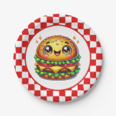 かわいいハンバーガー好きの党 ペーパープレート (正面)