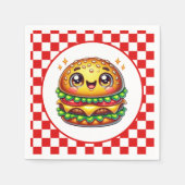 かわいいハンバーガー好きパーティー スタンダードカクテルナプキン (正面)