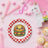 かわいいハンバーガー好きパーティー ペーパープレート (パーティー)