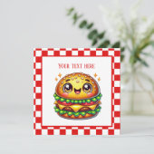 かわいいハンバーガー好きパーティー 招待状 (スタンド正面)