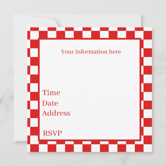 かわいいハンバーガー好きパーティー 招待状 (裏面)