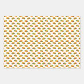 かわいいハンバーガー柄 ラッピングペーパーシート (正面)