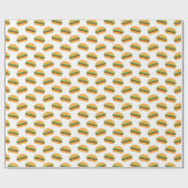 かわいいハンバーガー柄 ラッピングペーパー (フラット)