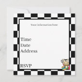 かわいいハンバーガー牛の調理パーティー 招待状 (裏面)