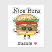 かわいいハンバーガー イラスト シール (シート)