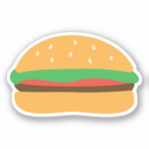 かわいいハンバーガー シール