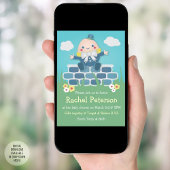 かわいいハンプティダンプティベビーシャワー招待状 招待状