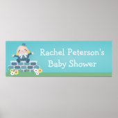 かわいいハンプティ・ダンプティ赤ちゃんシャワーパーティーバナー ポスター (正面)