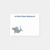 かわいいハンマーヘッドサメの漫画 ポストイット (正面)