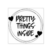 かわいいハートかわいらしの中身 ラバースタンプ (インプリント)