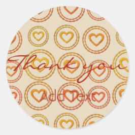 かわいいハートさん結婚感謝ステッカー ラウンドシール