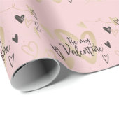かわいいハートたちを私のバレンタインに ラッピングペーパー (ロールコーナー)