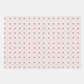 かわいいハートと弓包み紙 ラッピングペーパーシート (正面)