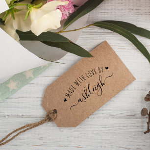 かわいいハートと愛で作られた脚本  名前をカスタムする ラバースタンプ