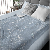 かわいいハートと星空の名前 フリースブランケット