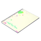 かわいいハートと星 ノートブック (左側)