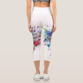 かわいいハートと水彩画の洗濯 カプリレギンス (裏面)