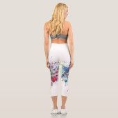 かわいいハートと水彩画の洗濯 カプリレギンス (裏面)