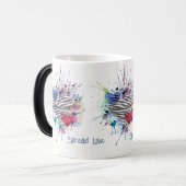 かわいいハートと水彩画の洗濯 モーフィングマグカップ (正面左)