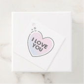 かわいいハートと"I love you"のテキスト フェイバータグ (インサイチュ)