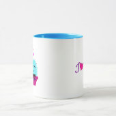 かわいいハートのサボテン マグカップ (中央)