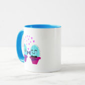 かわいいハートのサボテン マグカップ (正面左)