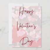 かわいいハートのシンプルなバレンタインデーカード シーズンカード (正面)