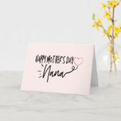 かわいいハートのナナ母の日 カード (黄色い花)