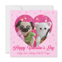 かわいいハートのバレンタインデーカード