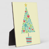 かわいいハートのパステルモダンなクリスマスツリー フォトプラーク (側面)