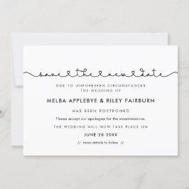 かわいいハートのフォント 保存 新しい日付カード 招待状