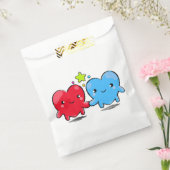 かわいいハートのラブ＆フレンドシップギフトバッグ フェイバーバッグ (封をした状態)