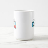 かわいいハートのリボン コーヒーマグカップ (中央)