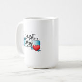 かわいいハートのリボン コーヒーマグカップ (正面左)