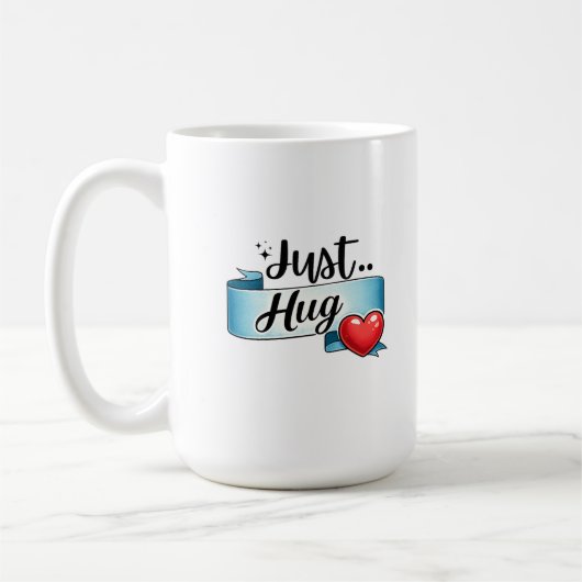 かわいいハートのリボン コーヒーマグカップ (左)