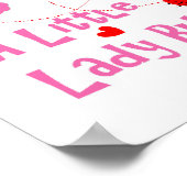 かわいいハートのレディバグ 幼児向け ポスター (角)