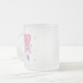 かわいいハートの棒つきキャンデー フロストグラスマグカップ (正面左)