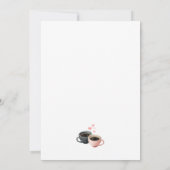 かわいいハートの水彩コーヒー愛バレンタインデー シーズンカード (裏面)