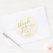 かわいいハートの結婚式ギフトのお礼 ラウンドシール (封筒)