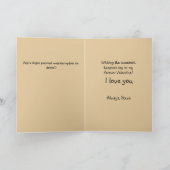 かわいいハートの絵のクマと鳥たち　愛してる カード (内部)