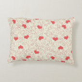かわいいハートの背景 アクセントクッション (裏面)