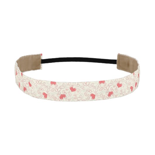 かわいいハートの背景 アスレチックヘッドバンド (正面)