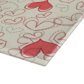 かわいいハートの背景 カッティングボード (角)