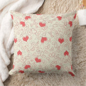 かわいいハートの背景 クッション (ブランケット)